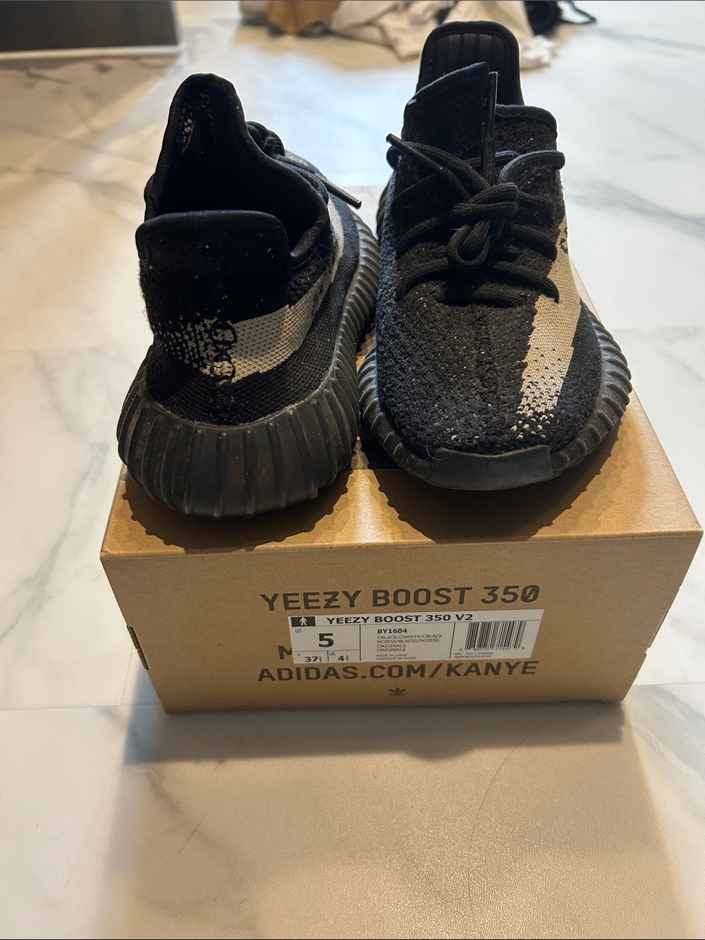 Adidas Yeezy Boost 350 V2 Black and White Sneakers